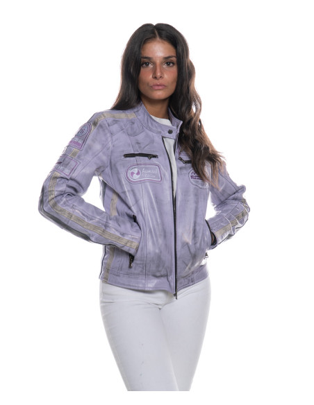 Womens Purple Leather Jacket Genuine Lambskin Leather Motor Biker Quilted  Jacket | eBay